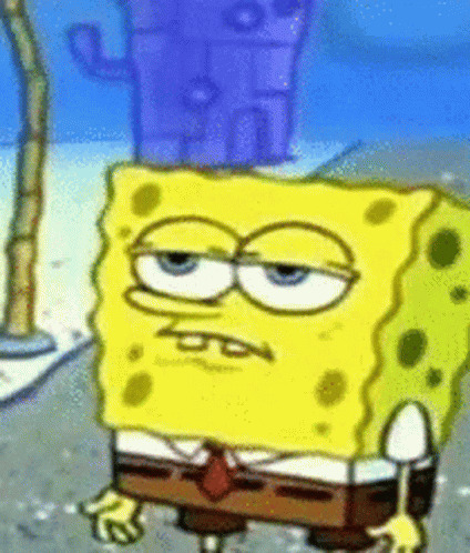 spongebob’s reaction Blank Meme Template
