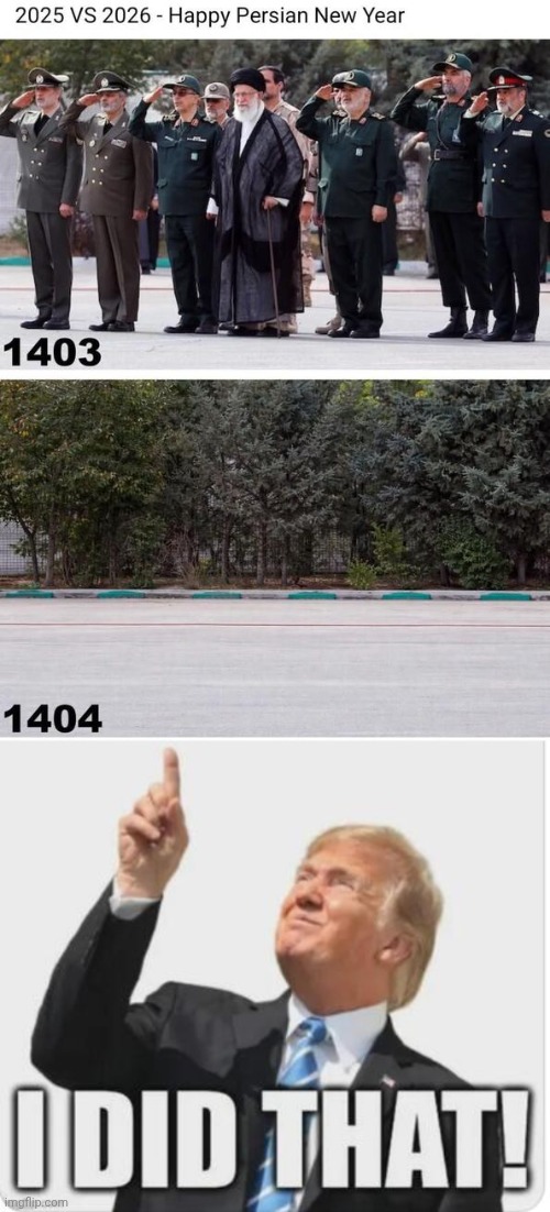 Trump did that | image tagged in iranian,wipeout | made w/ Imgflip meme maker