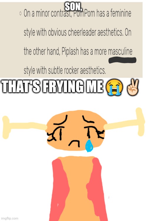 Son, That's frying me ?✌? | made w/ Imgflip meme maker