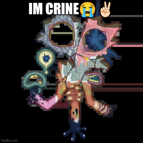 Minor Illoost | Im crine?✌? | image tagged in minor illoost | made w/ Imgflip meme maker