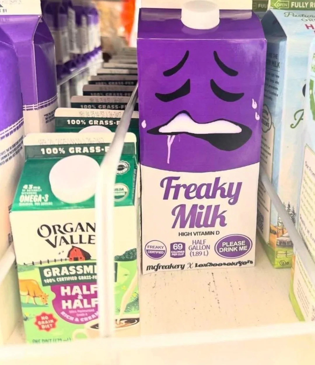 Freaky milk Blank Meme Template