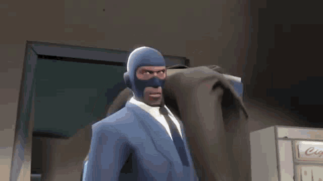 High Quality TF2 Spy Ahem Gentlemen Blank Meme Template