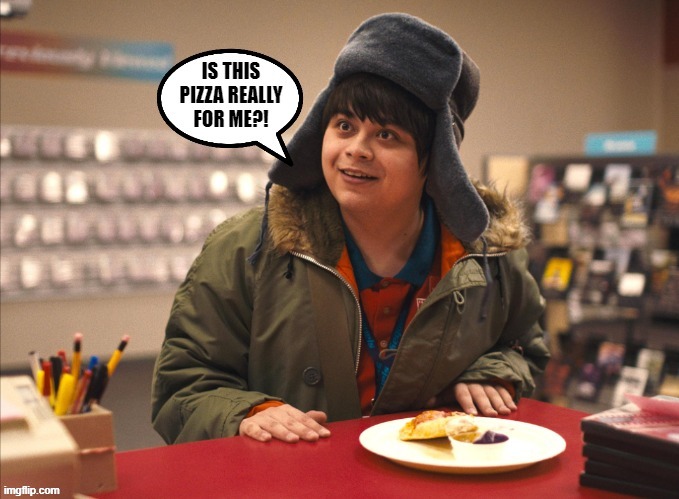 Excited Fat Kid | image tagged in pizza,fat kid,ugly | made w/ Imgflip meme maker