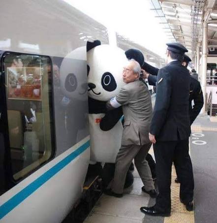 Panda japan rush hour Blank Meme Template