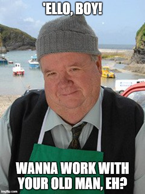 You can't get rid of Bert Large! | image tagged in large,tv series,father,jobs,parents | made w/ Imgflip meme maker