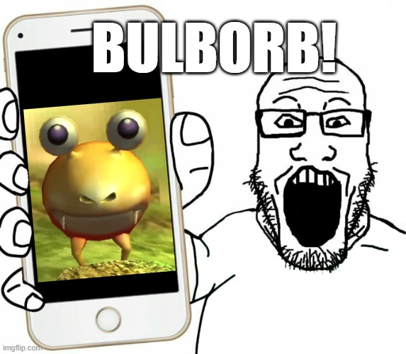 Bulborb! | Bulborb! | image tagged in soyjak,memes,bulborb | made w/ Imgflip meme maker
