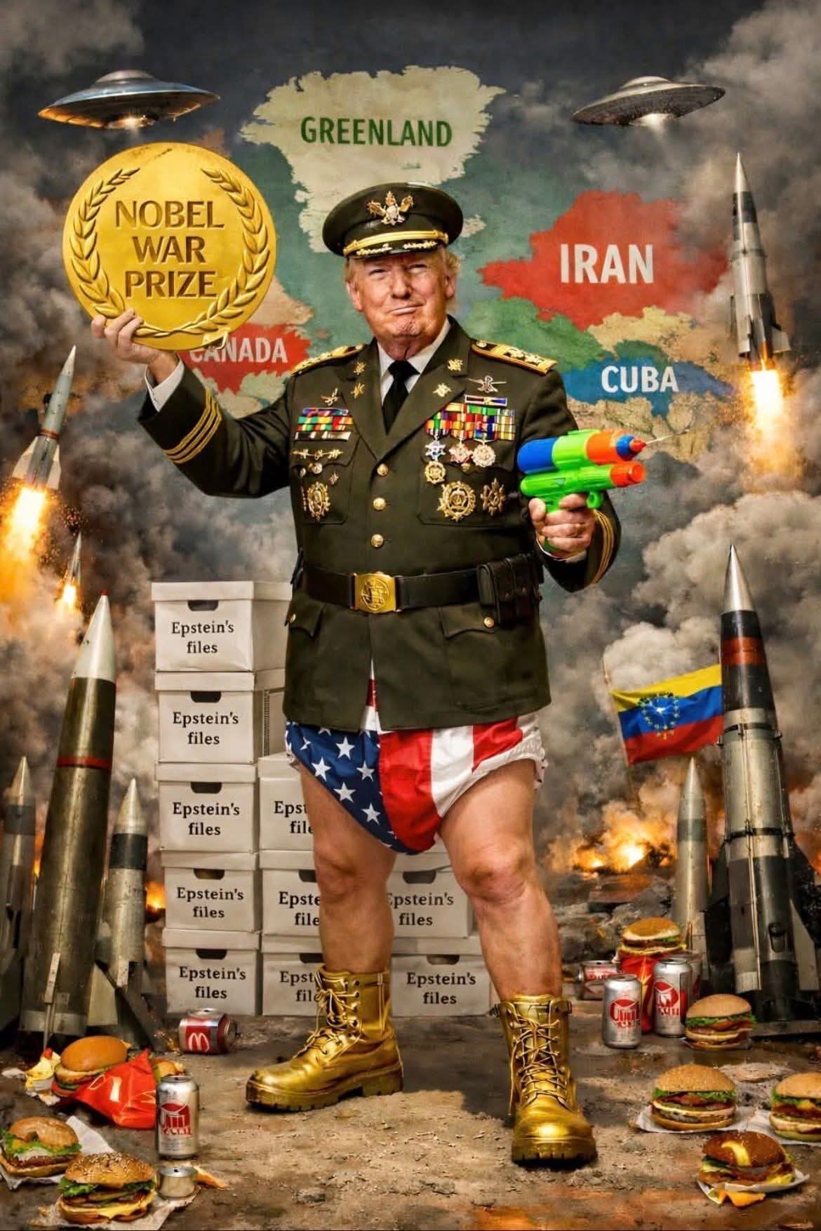 Dementia Donald Trump Nobel War Prize Blank Meme Template