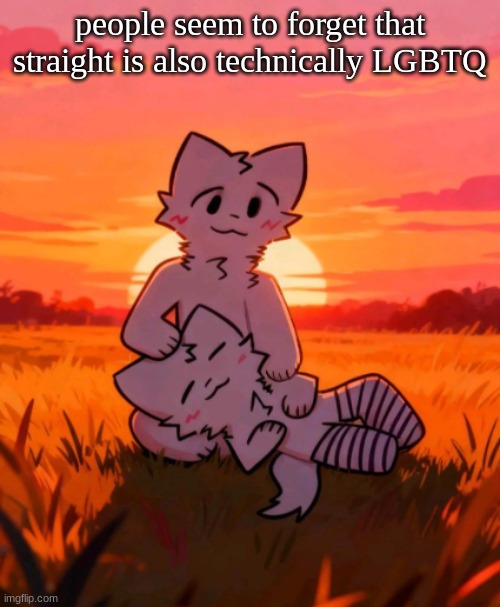 That0neguy announcement temp | people seem to forget that straight is also technically LGBTQ | image tagged in that0neguy announcement temp | made w/ Imgflip meme maker