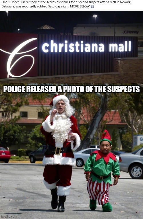 Rob the Mall | police released a photo of the suspects | image tagged in headlines,mall | made w/ Imgflip meme maker