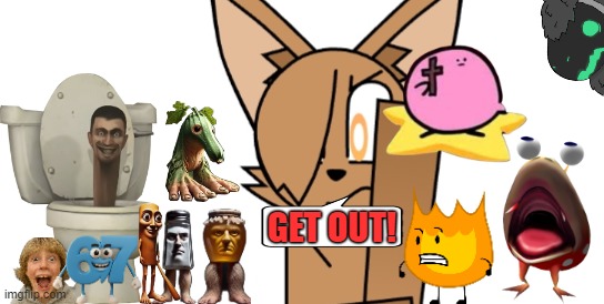 Brainrot Go Away | Get out! | image tagged in cupria thinking,memes,fauna world,fox | made w/ Imgflip meme maker