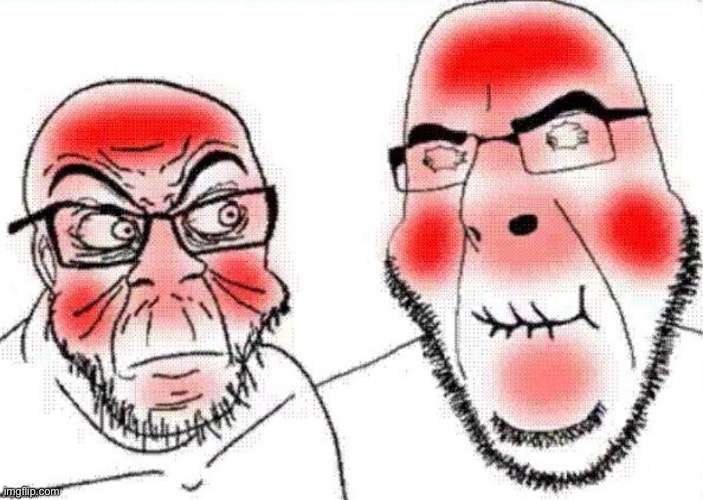 soyjacks trying not to laugh | image tagged in soyjacks trying not to laugh | made w/ Imgflip meme maker