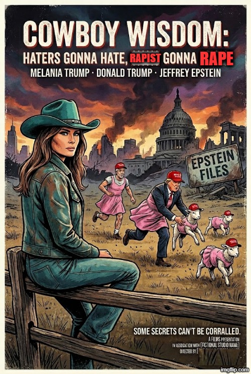 RAPIST RAPE | image tagged in cowboy wisdom,cowboy father and son,sam elliott special kind of stupid | made w/ Imgflip meme maker