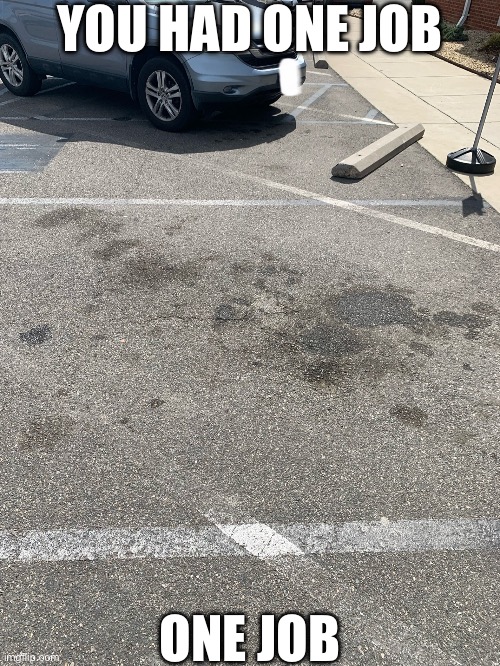 You had one job; ONE JOB | image tagged in you had one job,one job,fail,you had one job just the one | made w/ Imgflip meme maker