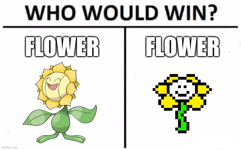 Who Would Win? | Flower; Flower | image tagged in memes,who would win,those who know | made w/ Imgflip meme maker