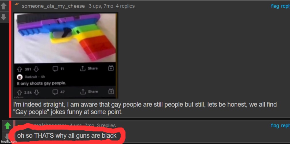 Dayyyunnnngg | image tagged in guns,lgbtq,racist,memes,lol so funny,comments | made w/ Imgflip meme maker