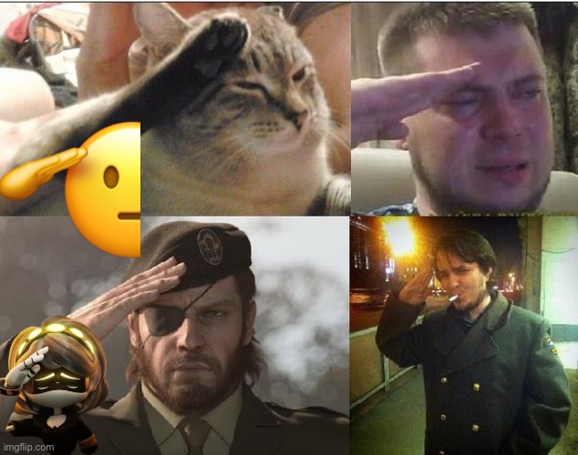 image tagged in ozon's salute | made w/ Imgflip meme maker