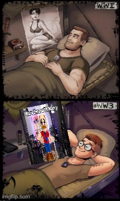 Marv time with Marvy | image tagged in ww2 vs ww3 | made w/ Imgflip meme maker