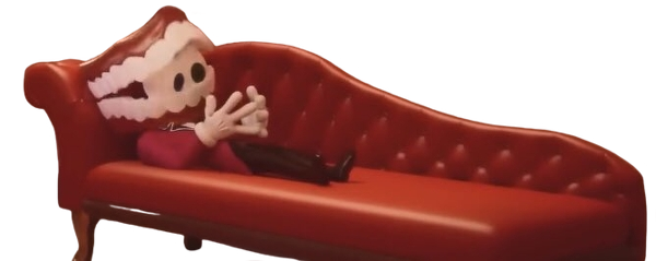 Hatless Caine on therapy Couch Blank Meme Template