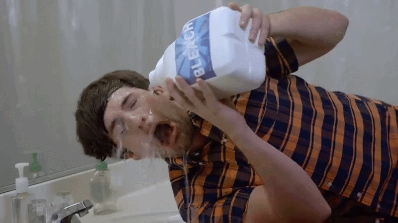 Ian bleaching his eyes iut Blank Meme Template