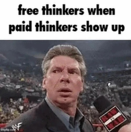 free thinkers | image tagged in the thinker,logic thinker | made w/ Imgflip meme maker