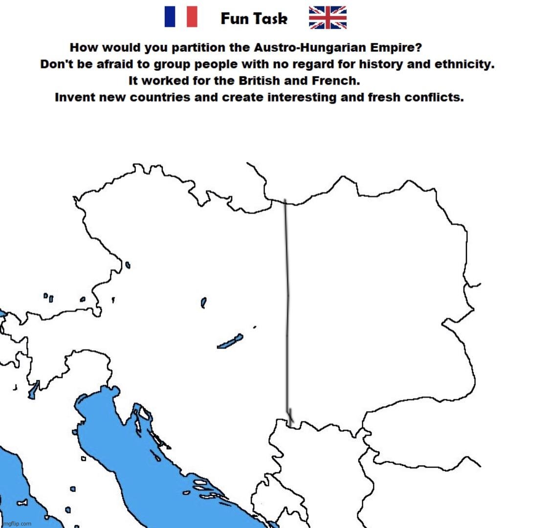 now i eat popcorn and watch as the chaos unfolds | image tagged in partition austria-hungary | made w/ Imgflip meme maker