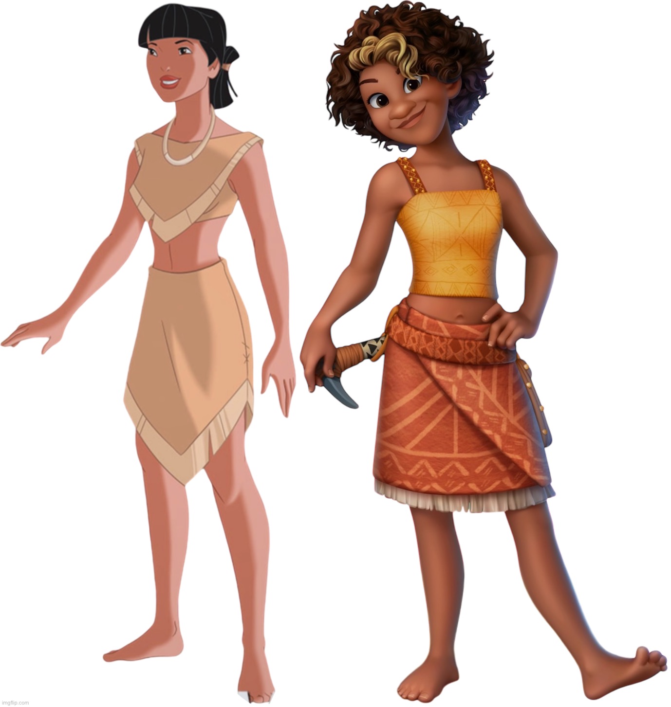 Nakoma and Loto (Unofficial Disney Princesses) | image tagged in nakoma,loto,lototasi,moana 2,pocahontas,native hawaiian | made w/ Imgflip meme maker