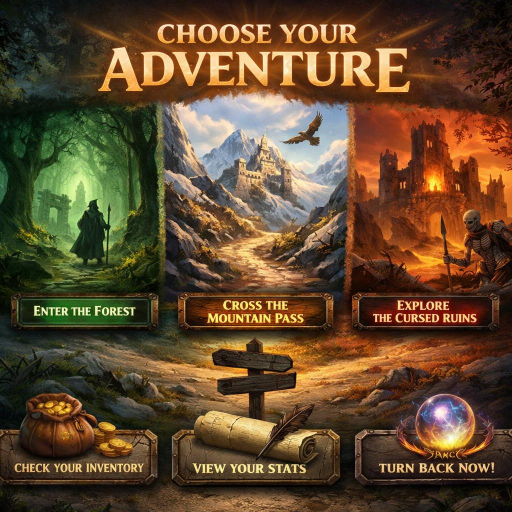 Choose Your Own Adventure Blank Meme Template
