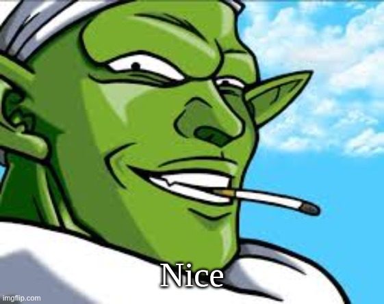 Smug Piccolo | Nice | image tagged in smug piccolo | made w/ Imgflip meme maker