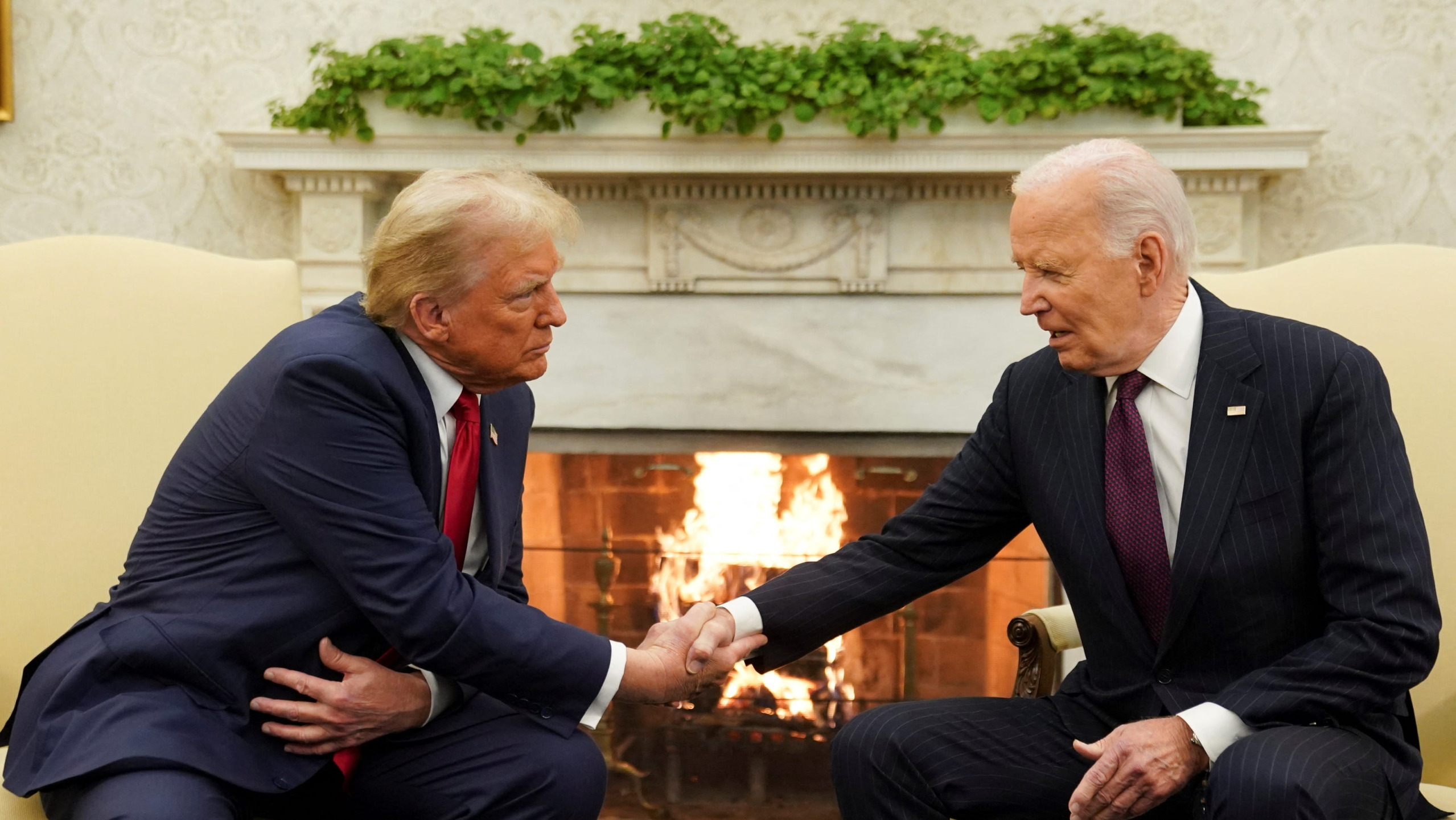 Biden Trump Handshake Blank Meme Template