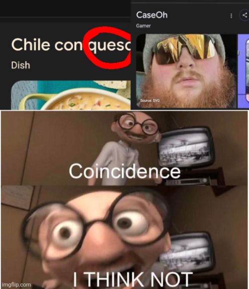 CaseOh=Queso | image tagged in coincidence i think not | made w/ Imgflip meme maker