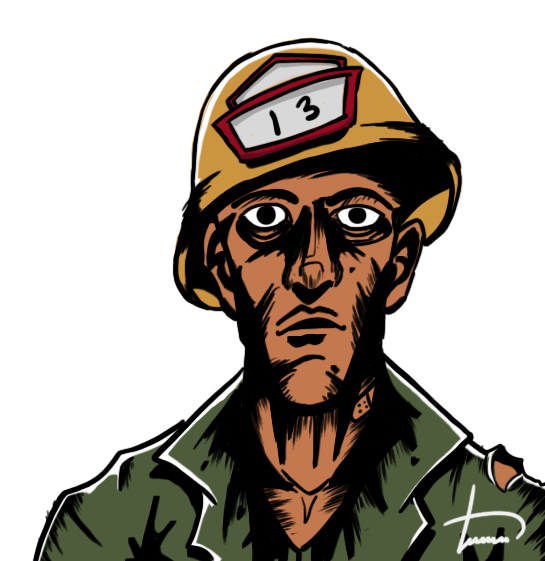 Thousand yard Stare Cartoon Blank Meme Template