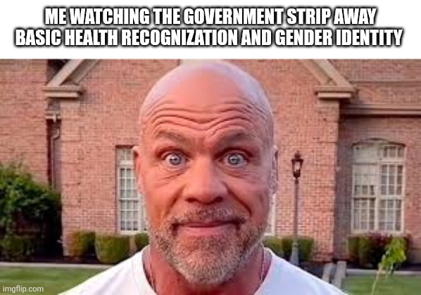 What happened to democracy (explanation in comment) | Me watching the government strip away basic health recognization and gender identity | image tagged in guy staring at camera,indian government,get ur shit together | made w/ Imgflip meme maker