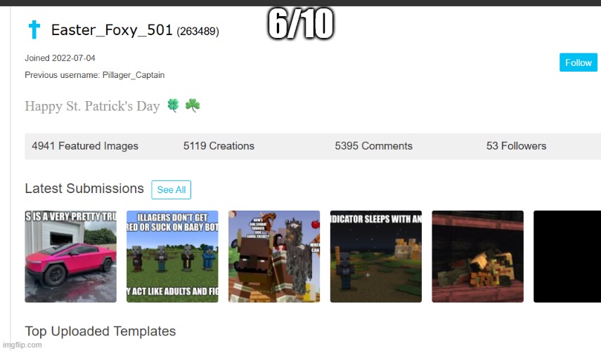 6/10 | made w/ Imgflip meme maker