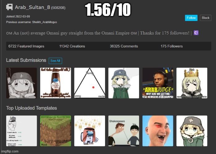 1.56/10 | made w/ Imgflip meme maker