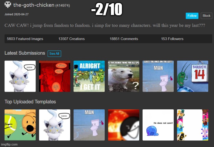 -2/10 | made w/ Imgflip meme maker