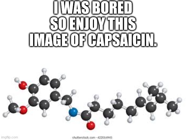 Capsaicin | I was bored so enjoy this image of capsaicin. | image tagged in science,memes,learning | made w/ Imgflip meme maker