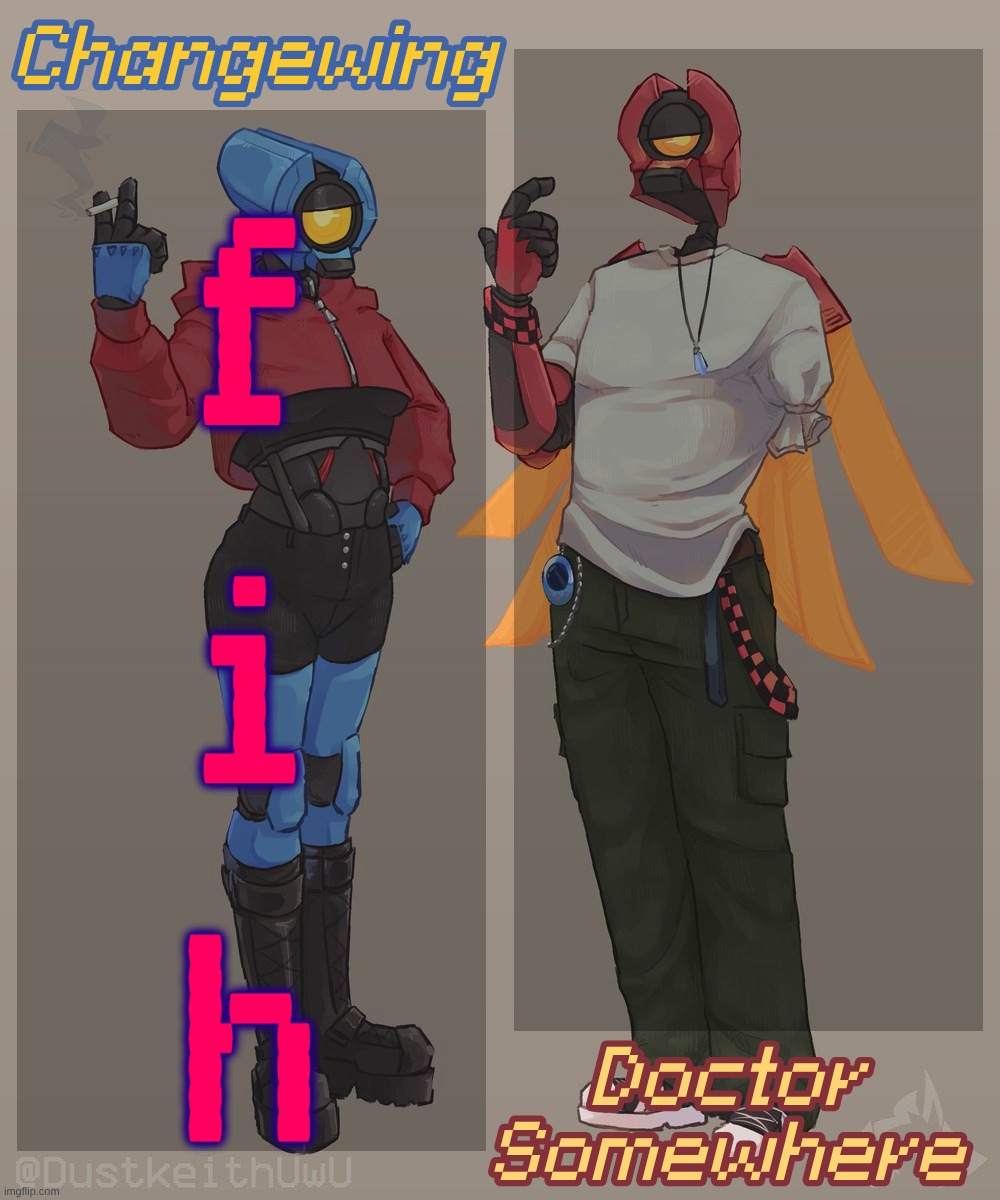 Changewing & Doctor Somewhere Ultrakill Shared Template 2 | f
i
h | image tagged in changewing doctor somewhere ultrakill shared template 2 | made w/ Imgflip meme maker