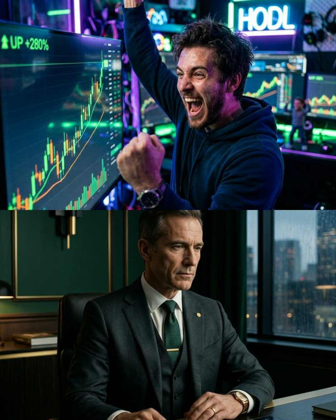Naive trader vs professional trader Blank Meme Template