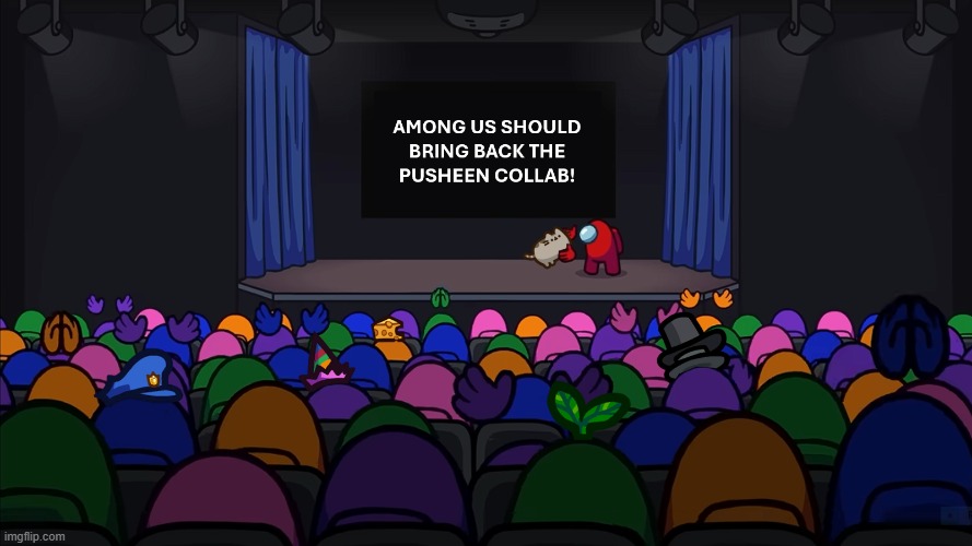 Among us Pusheen Cosmicube | image tagged in among us bring it back ples | made w/ Imgflip meme maker