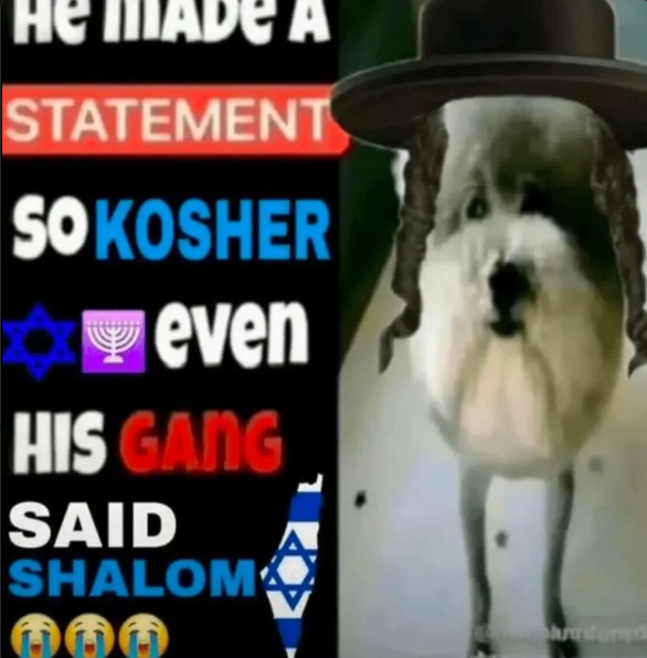 he made a statement so kosher even his gang said shalom Blank Meme Template
