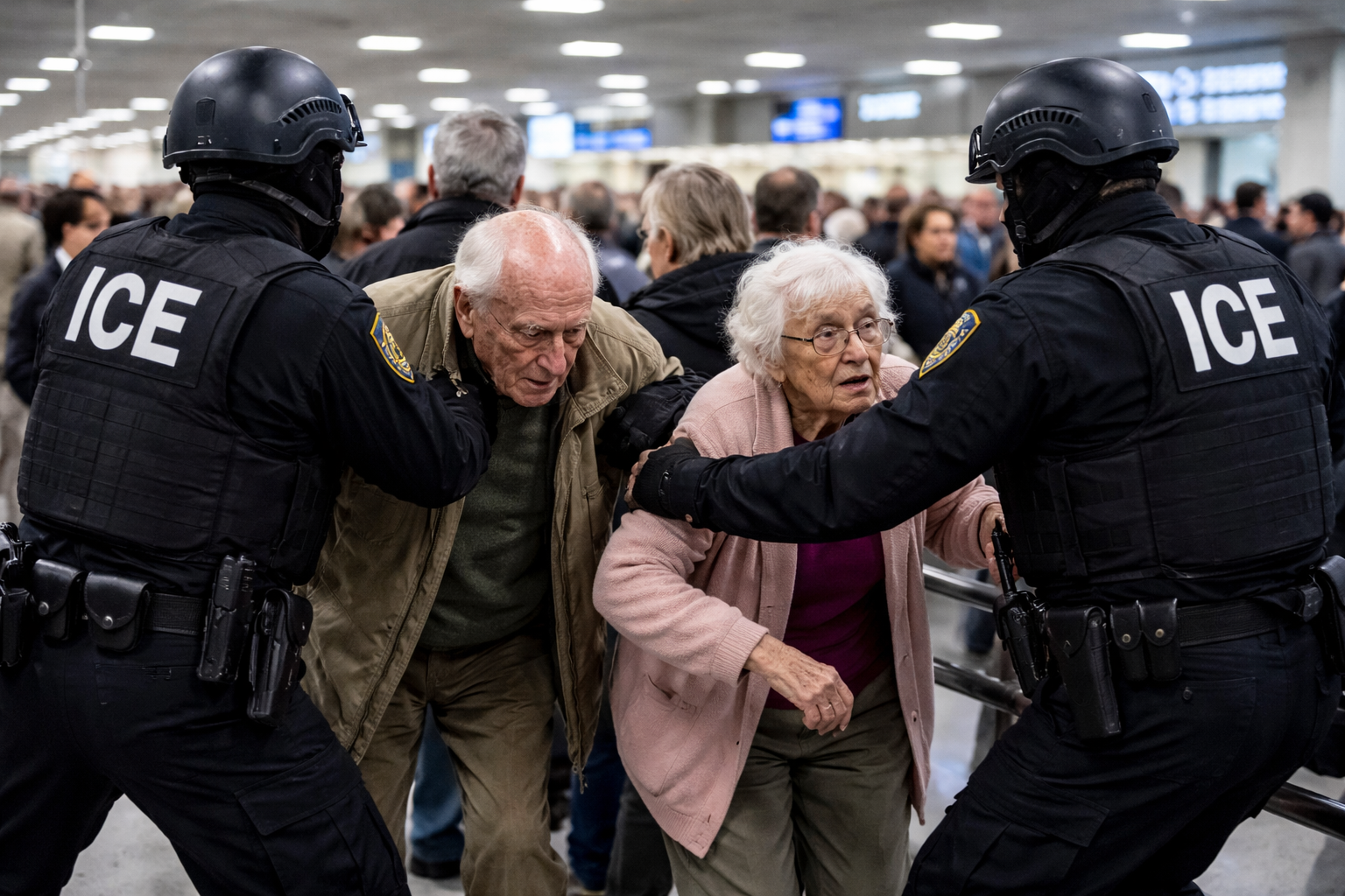 Sending ICE to the airports when they should be sent to Iran Blank Meme Template