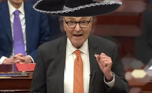 Cuck Scummer in Sombrero Blank Meme Template