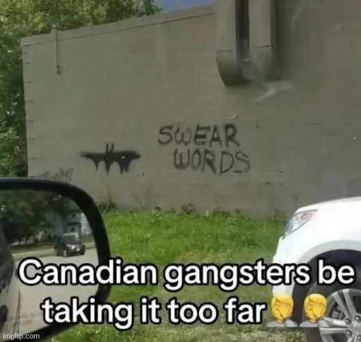 image tagged in canadian,gangsters,be,taking,it,too far | made w/ Imgflip meme maker