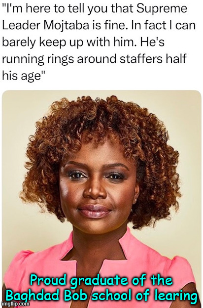 Proud graduate of the Baghdad Bob school of learing | made w/ Imgflip meme maker