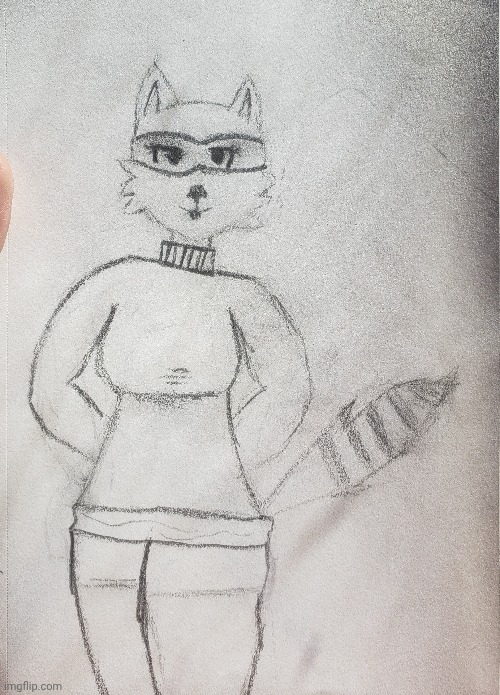 Here's a drawing of my fursona I drew myself | made w/ Imgflip meme maker