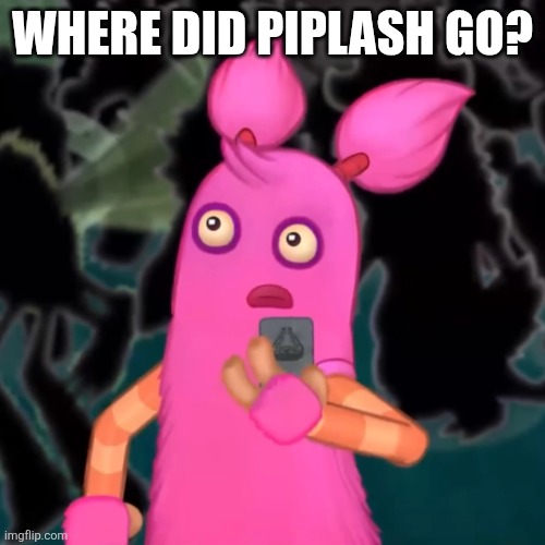 Pompom shocked | Where did piplash go? | image tagged in pompom shocked | made w/ Imgflip meme maker
