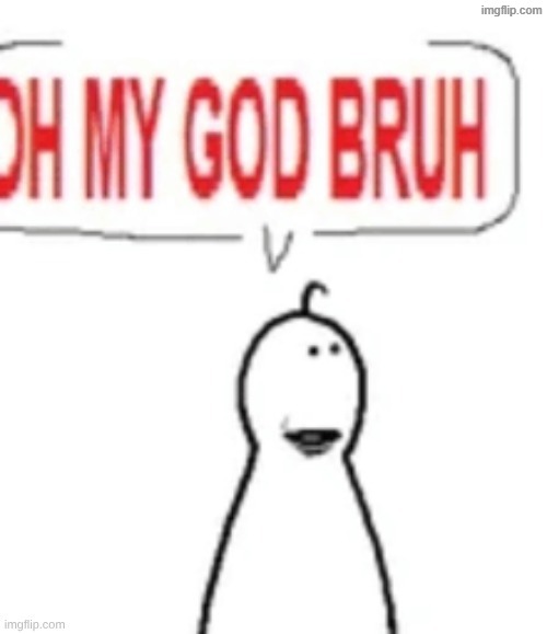 OH MY GOD BRUH | image tagged in oh my god bruh | made w/ Imgflip meme maker