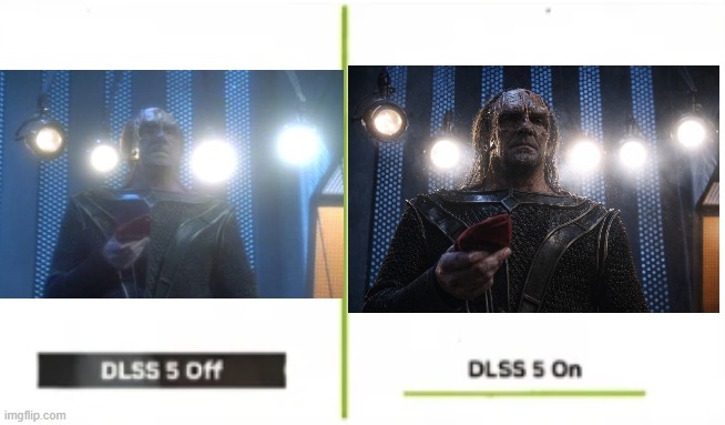 DLSS4 or DLSS5 | image tagged in dlss 5 on/off | made w/ Imgflip meme maker