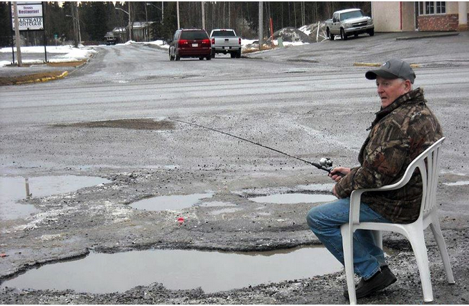 Fishing in a puddle Blank Meme Template