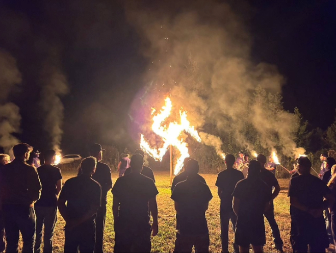 Flaming swastika Blank Meme Template